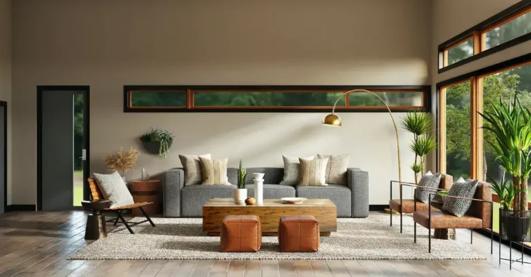 warm masculine living room