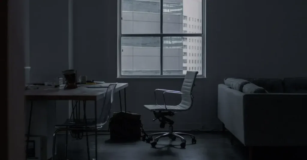 dark simple office