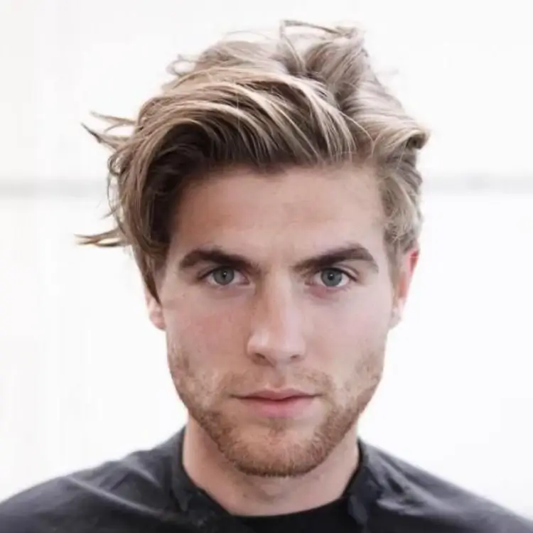 blonde bro flow mens hairstyle