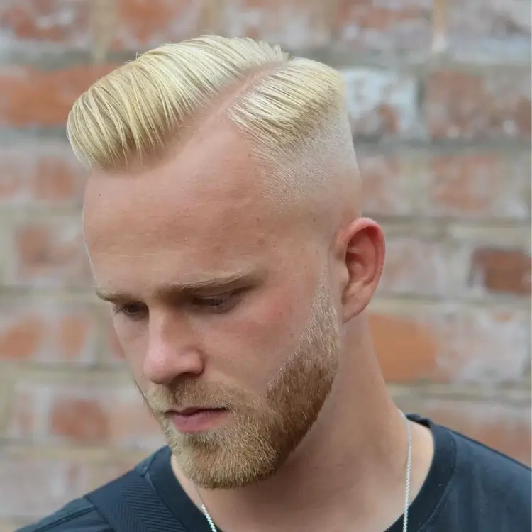 comb over blond men hairstyle
