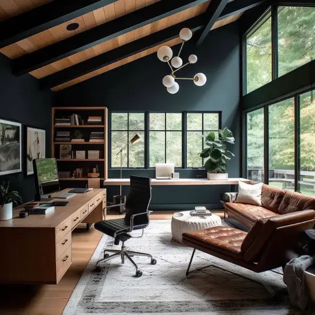 industrial masculine home office materials