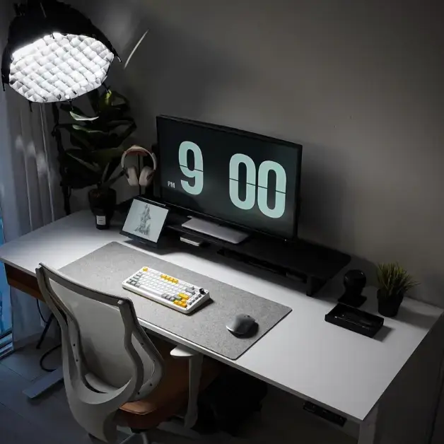 industrial masculine home office lighting