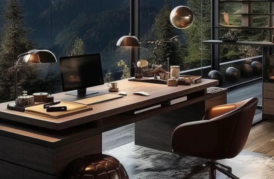 industrial masculine home office