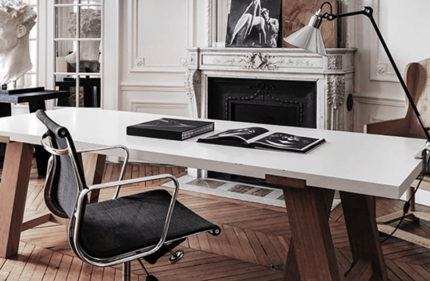 masculine office. desk