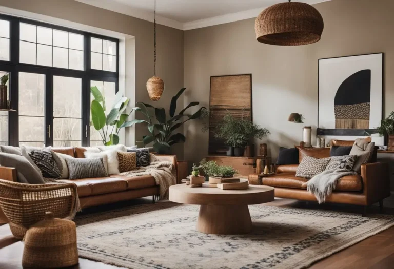 masculine boho living room